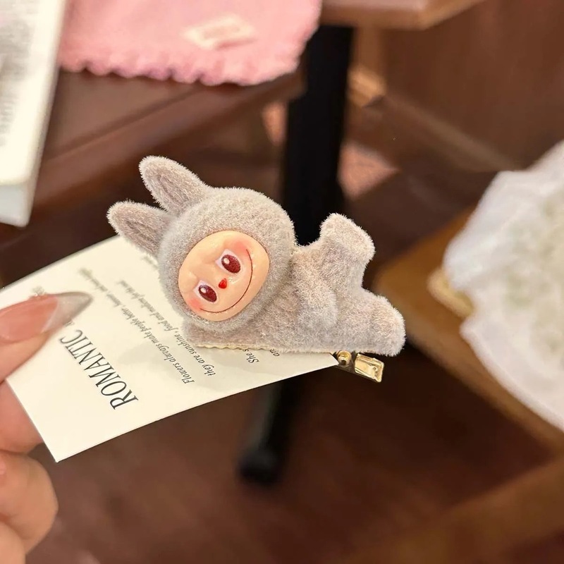 キラキラKT! 少女感猫両面つかみ高級感銀色蝶結びサメ挟み後頭部ヘアクリップ|undefined