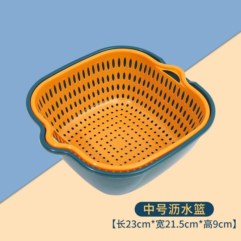 배수 바구니 파란색과 노란색 대 + 중 + 소 총 6개 세트