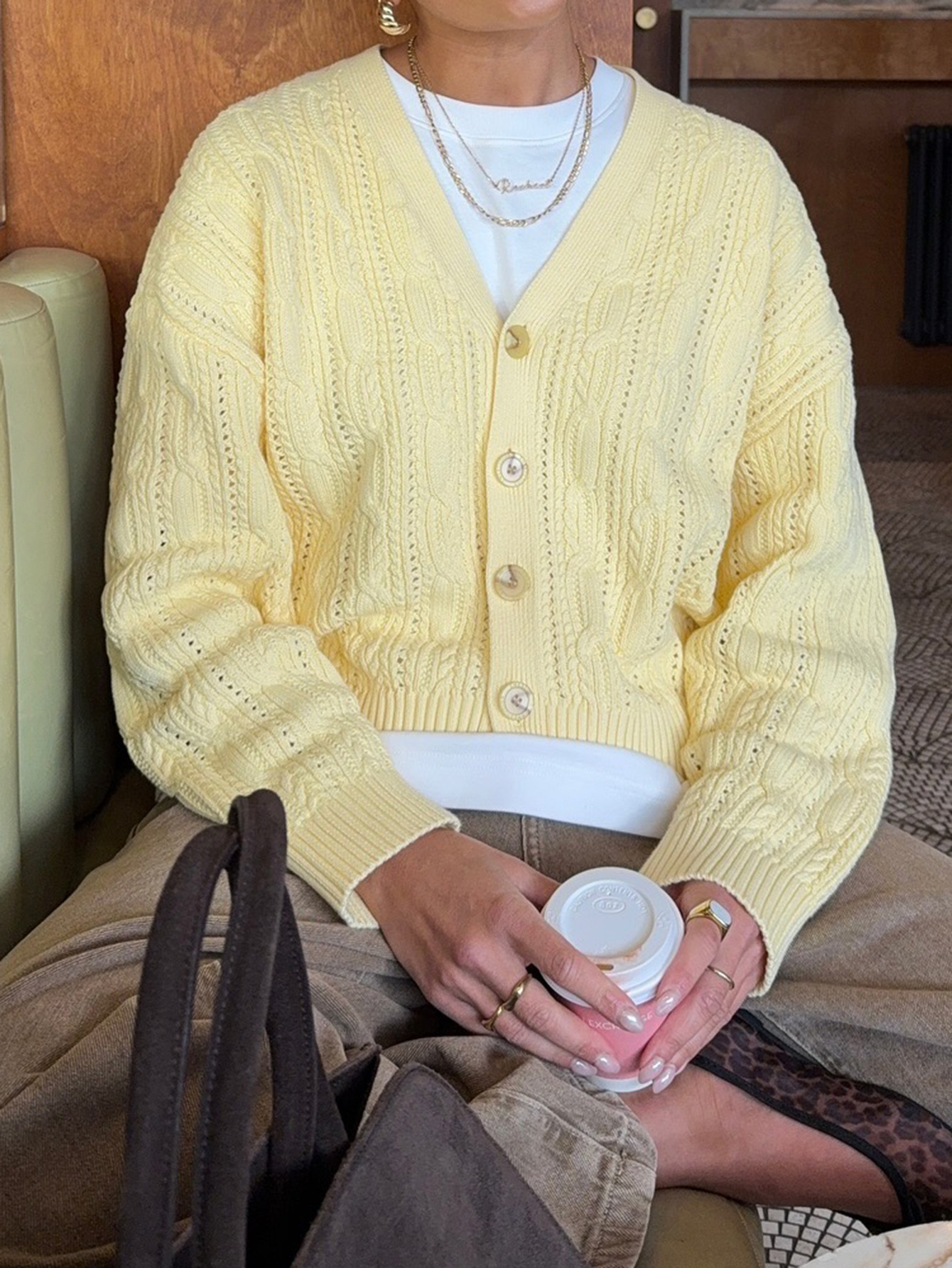 Kaikuo Europa y Estados Unidos ropa de mujer transfronteriza 2026 primavera y verano japonés cardigan de lana fresco de cuello en V suéter de botón Amazon