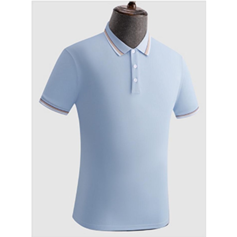 200 g de algodón fino color contraste con la solapa en vivo explosión pesada de verano frío transpirable polo camiseta de manga corta