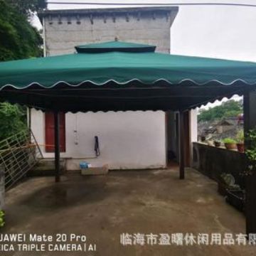 Outdoor Four Column Pavilion Iron Art Pavilion Outdoor Pavilion Courtyard Roman Tent Sunshade Canopy Car Show Tent 