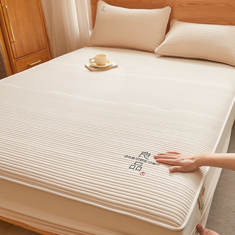 Colcha impermeable acolchada Colcha de cama engrosada de una pieza Cubierta de cama con todo incluido Cubierta protectora de colchón 2025 Nuevo Four Seasons Universal