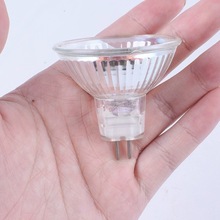 卤素灯MR11MR16插脚老式暖黄12v220v光源筒灯射灯灯杯加盖