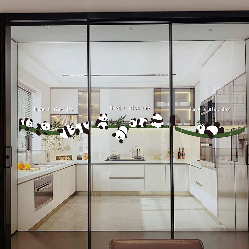 Ins Internet Celebrity Red Panda Household Kitchen Glass Door Sticker Balcony Living Room sliding door anti-collision electrostatic window sticker Ins Internet Celebrity Red Panda Household Kitchen Glass Door Sticker Balcony Living Room sliding door anti-collision electrostatic window sticker