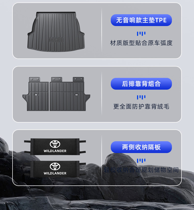 Suitable for 2026 Toyota Wildlander, Tpe Trunk Mat, Complete Range of Car Accessories, 26 Gac New Models
