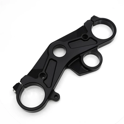 Suitable for Yamaha R6 2008-2017 motorcycle Samsung modified lightweight aluminum alloy upper plate accessories (Motorcycle frame) - black-upper-joint-board