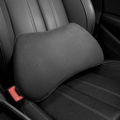 Headrest neck pillow car pillow - third-generation-cashmere-velvet-lumbar-support-premium-black-single-piece
