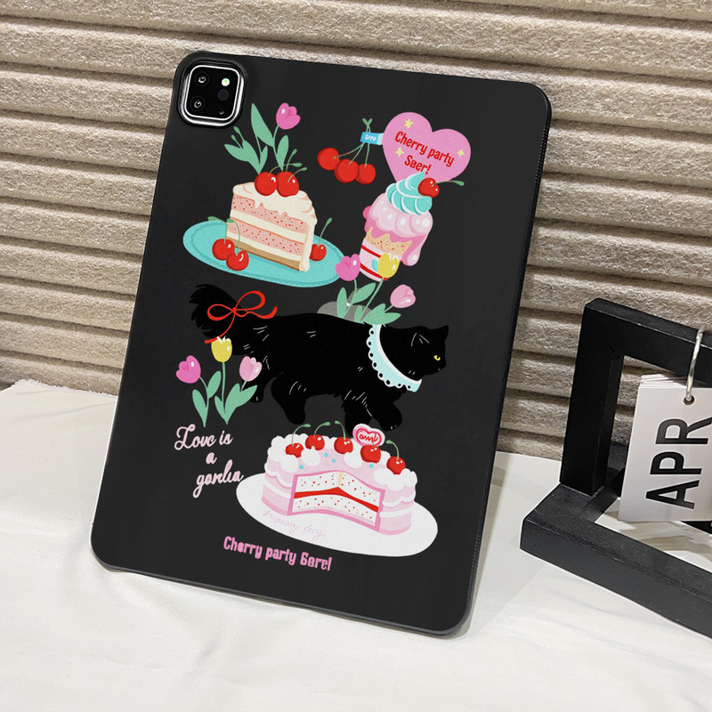 Cat Cake-Themed Protective Case for Apple iPad 11inch Xiaomi Pad 6 Soft Case Samsung Tabs7 Ins Style Cat Cake-Themed Protective Case for Apple iPad 11inch Xiaomi Pad 6 Soft Case Samsung Tabs7 Ins Style