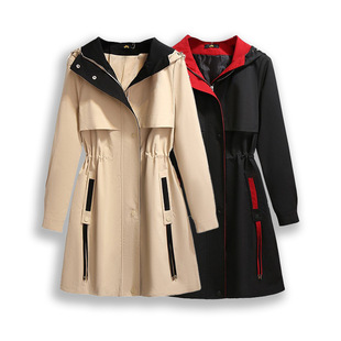 130-320 Extra Large Size Women's Slim Windbreaker 2025 Autumn and Winter New Style Fat Girl Fashion Hooded Temperament Jacket