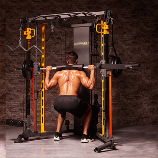 Multifunctional Smith Machine Gantry Comprehensive Training Rack Little Flying Bird Strength Training Equipment Gym Foldable