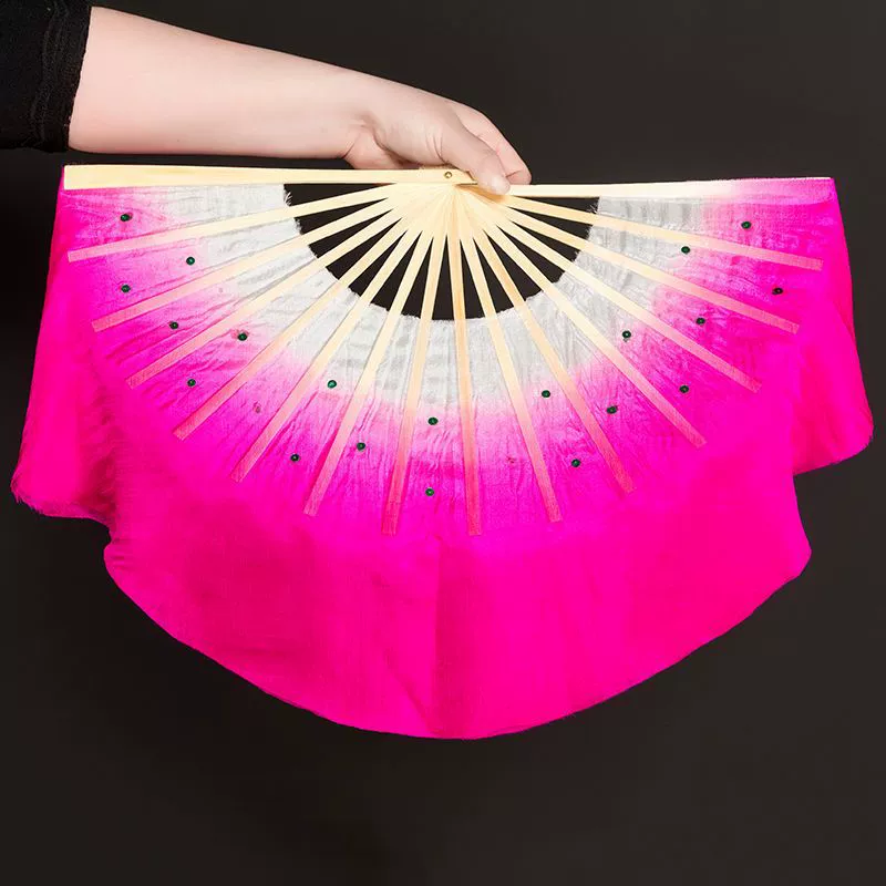 Dance fan simple silk dance fan double-sided children's Yangko 8 dance fan kindergarten primary school students performance.