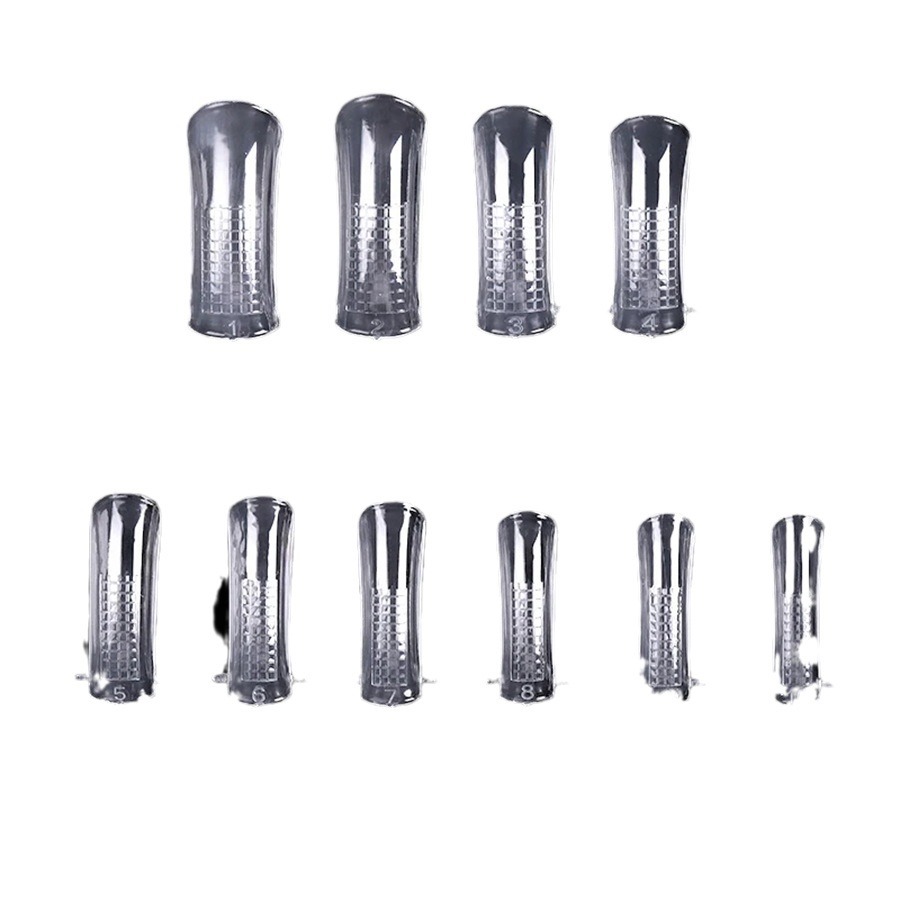 Transfronteriza popular de uñas de Arte de extensión de pegamento de uñas molde de papel libre titular 100 piezas de cristal de extensión de pegamento de uñas modelo de hoja en stock