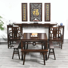 博古架;供桌;实木沙发