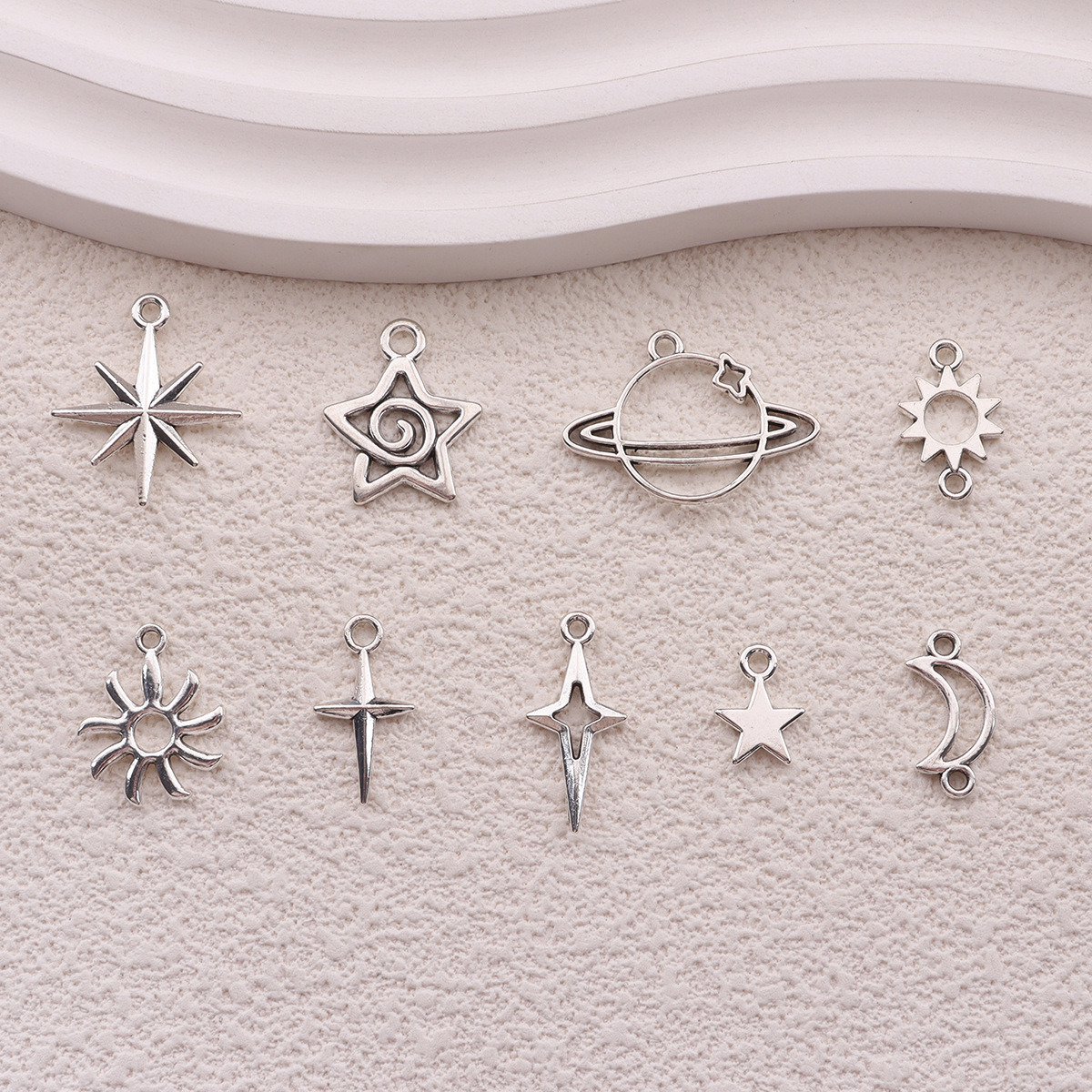 European and American Hot-Selling Alloy DIY Accessories, Personalized Retro Large Six-Pointed Star Pendant, Clothing Bag Hanging Ornaments, Accessories Wholesale