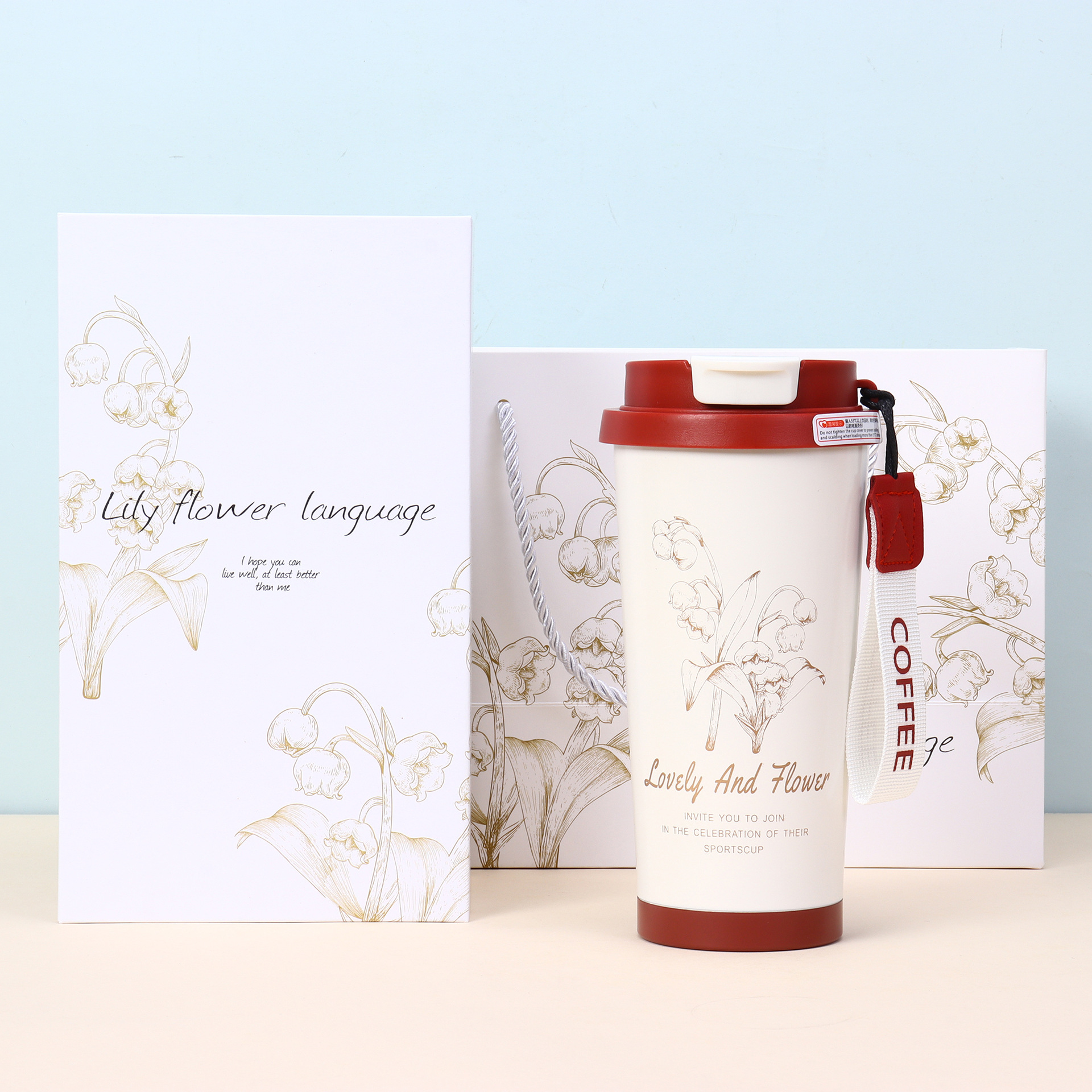 Edelstahl Thermobecher Maiglöckchen Design Für Damen_voghion.com