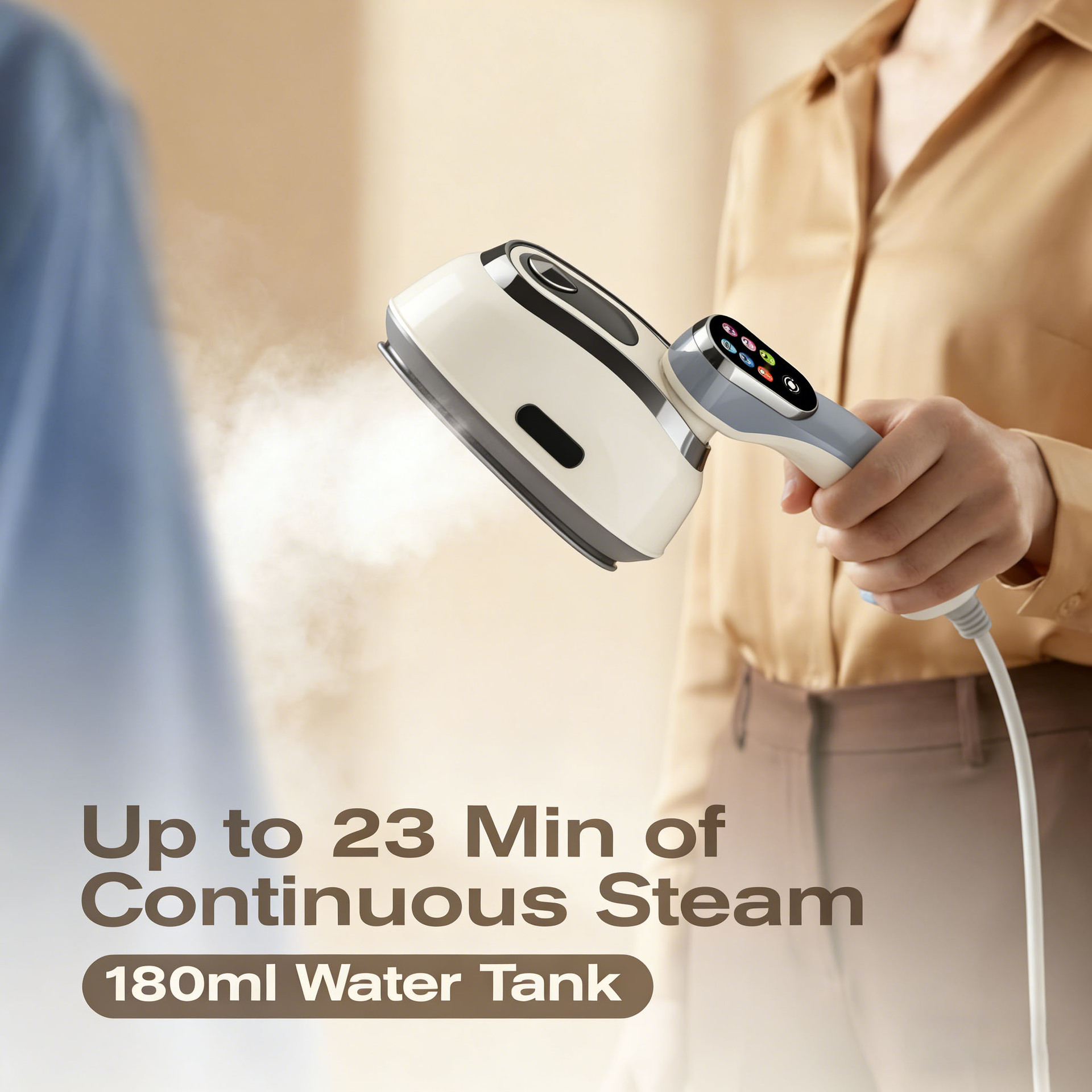 Handheld Garment Steamer For Quick Wrinkle Removal And Travel Iron_voghion.com