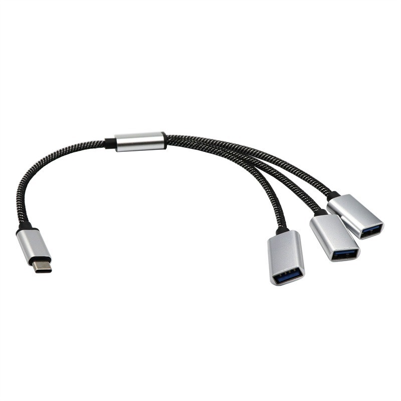 Tipo C a USB hub type-c a 3 puertos usb2.0 HUBtype-c uno para tres Divisor OTG