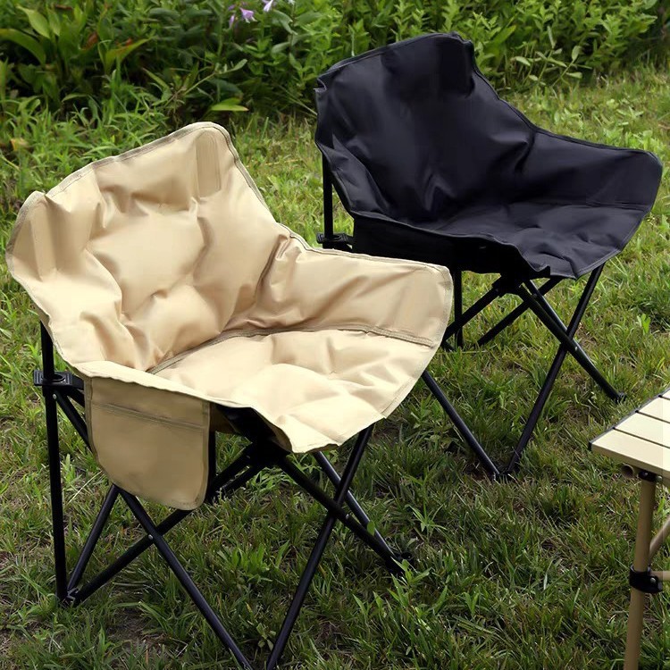 Moon Chair with Extra Padding, Thickened for Outdoor Use, Portable for Home, Picnic, Camping, Fishing Stool, Folding Stool, Outdoor Moon Chair