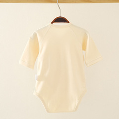 Baby pure cotton boneless onesie with teddy bear design for all seasons, pack-in diaper, long sleeves, triangle crawl