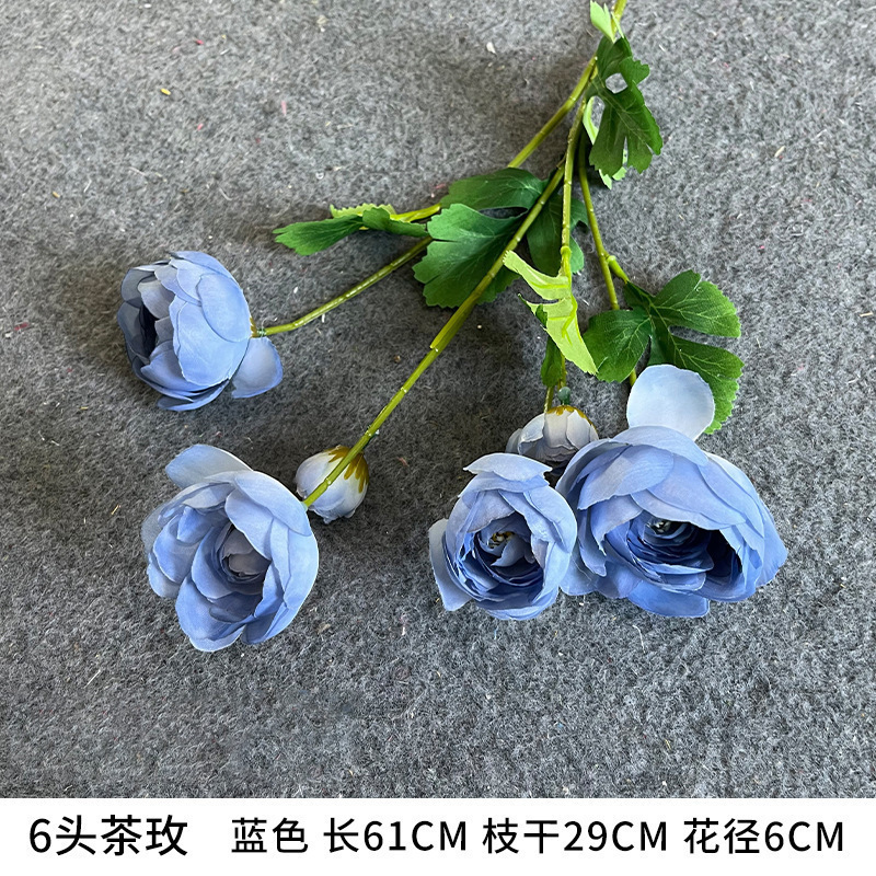 蓝色系仿真花婚礼婚庆场地场景布置道具装饰花艺花材花束假花批发|undefined