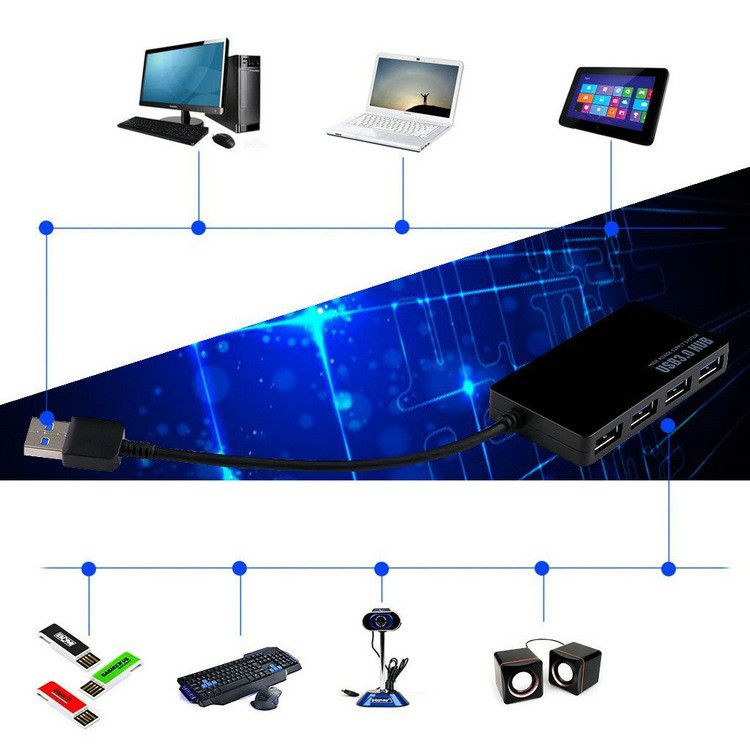 Kaynak üretici splitter hub 2.0 genişletici bir ila dört port 4 portlu ultra ince Type-C3.0 USB HUB