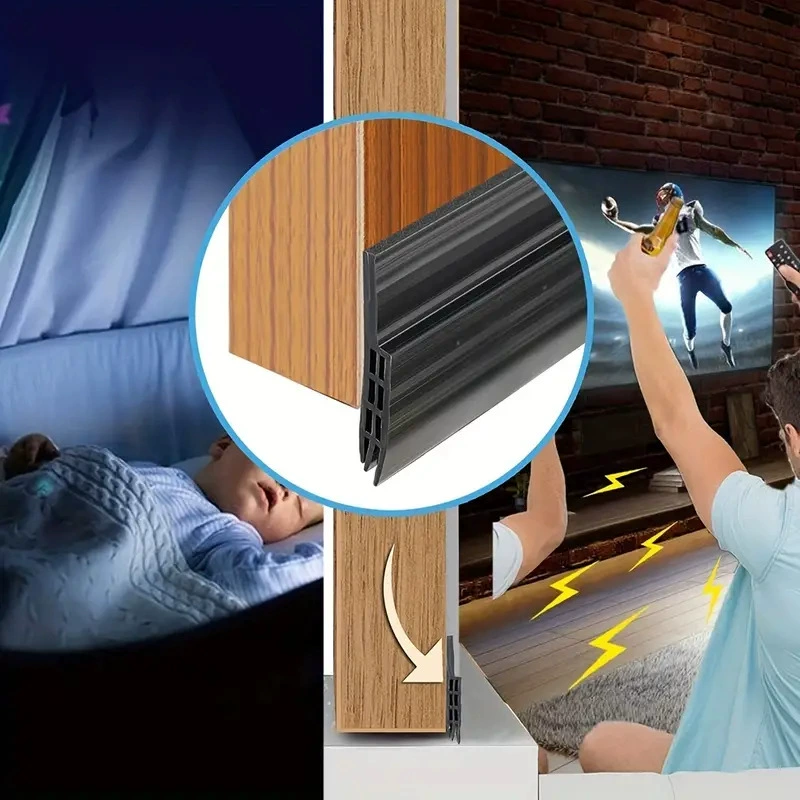 Трансграничная горячая распродажа, трехслойная нижняя уплотнительная лента с 6 отверстиями, ветрозащитная заглушка под дверью, ветрозащитная доска, изолирующий блок для очистки двери корпуса