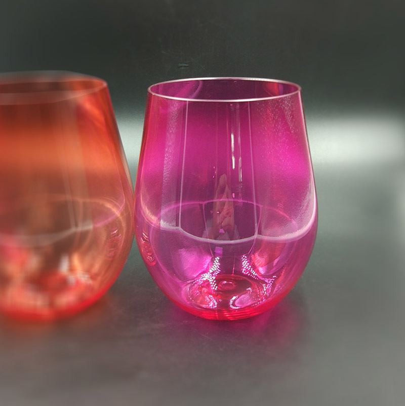 无脚塑料酒杯 渐变塑料酒杯 幻彩塑料酒杯