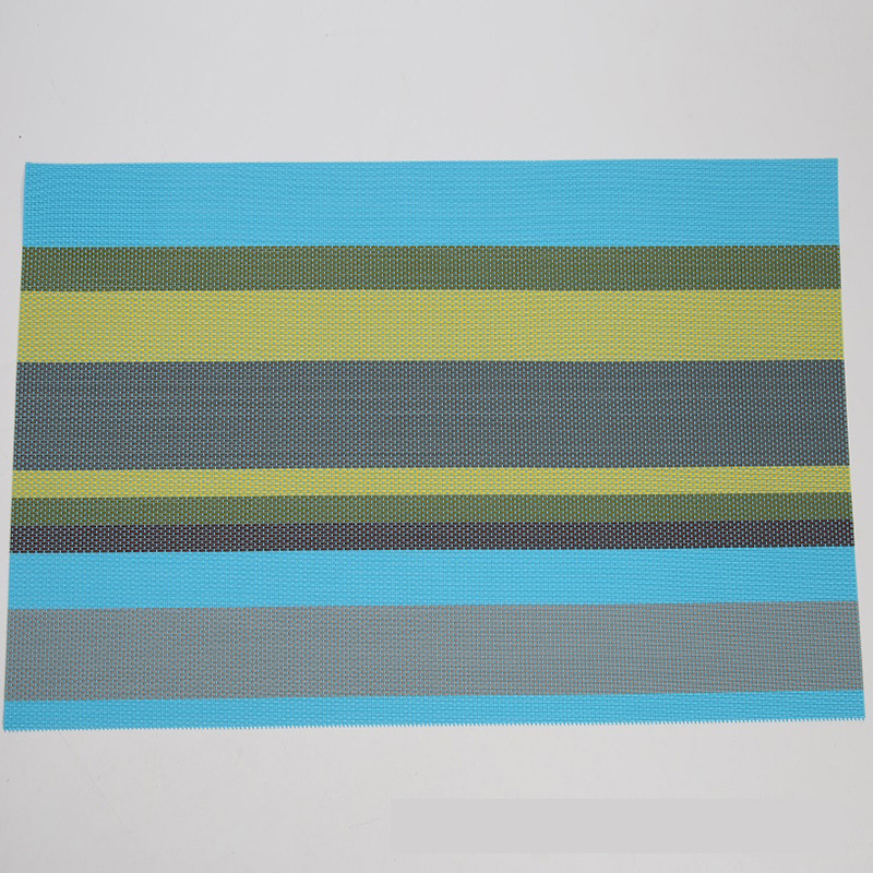 Estilo nórdico a rayas de PVC placemat Teslin estera de mesa posavasos estera de la placa lavable aislamiento térmico antideslizante estera al por mayor