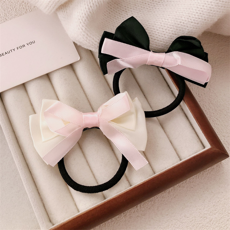 Nuevo anillo de cabello dulce arco cabello adorable niña adornos de cabello suaves princesa de estilo de dama correa cabello