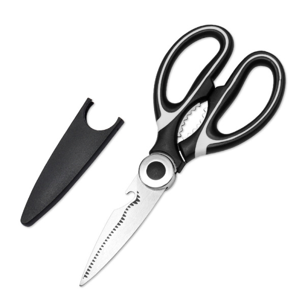 Stainless steel panda kitchen scissors can open a bottle cap