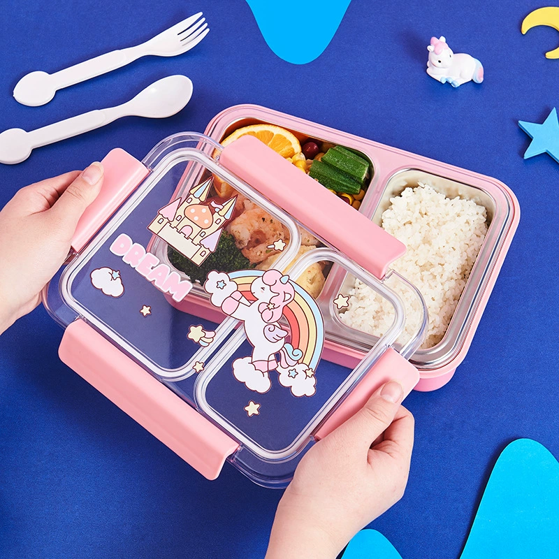 Маленький астронавт Мэри запечатанный анти-ароматизированная ланч-бокс из нержавеющей стали милый студент портативный ланч-бокс