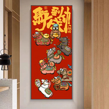 钻石画新款2025年线绣非满绣diy竖版八骏图钻石画满钻简约现代