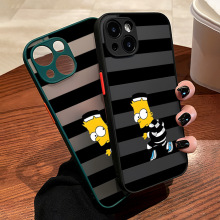 辛普森卡通适用iphone14手机壳苹果15全包磨砂16硬壳防撞厂家直销