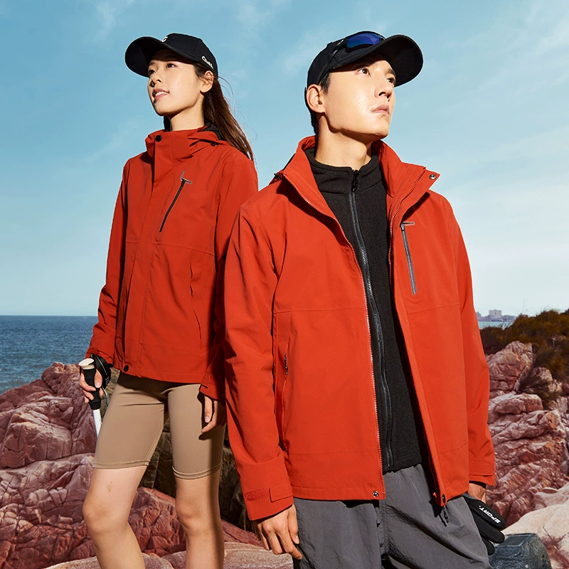 Полностью герметизирован резиновая куртка для мужчин три в одном водонепроницаемый и ветрозащитный съемный осенний и зимний спорт на открытом воздухе теплое пальто