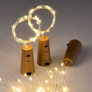 New string lights led bottle stopper lights AG13 button battery box bottle stopper copper wire lights Christmas decoration star lights