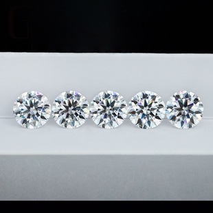 Cross-border e-commerce factory wholesale direct round eight hearts eight arrows D color super white Moissanite bare diamond in stock with certificate
