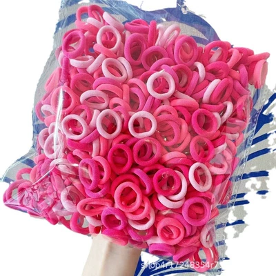 Saç üçün rezinlər: 500 Packs Seamless Towel Ring Children's
