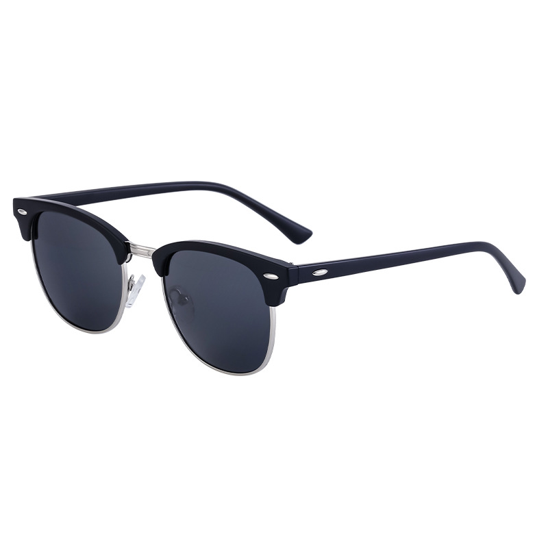 2024 New Fashion Trend Casual Versatile European and American Retro Eyebrow Polarized Sunglasses for Men Half Frame Sunglasses for Men and Women_voghion.com