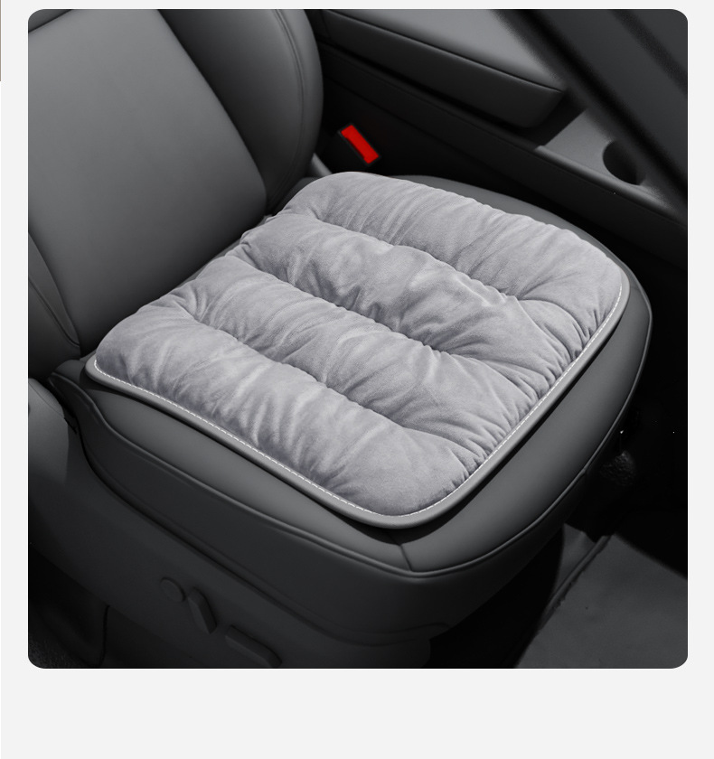 Car Heated Seat Cushion Small Square Cushion Single Seat Plush Winter Thickeneded Warm Car Heated Seat Cushion Nano Silver Car Cushion