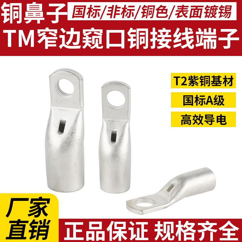 凤凰TM窄边窥口铜鼻子铜接头国标A级加厚窄边空开专用紫铜35-6