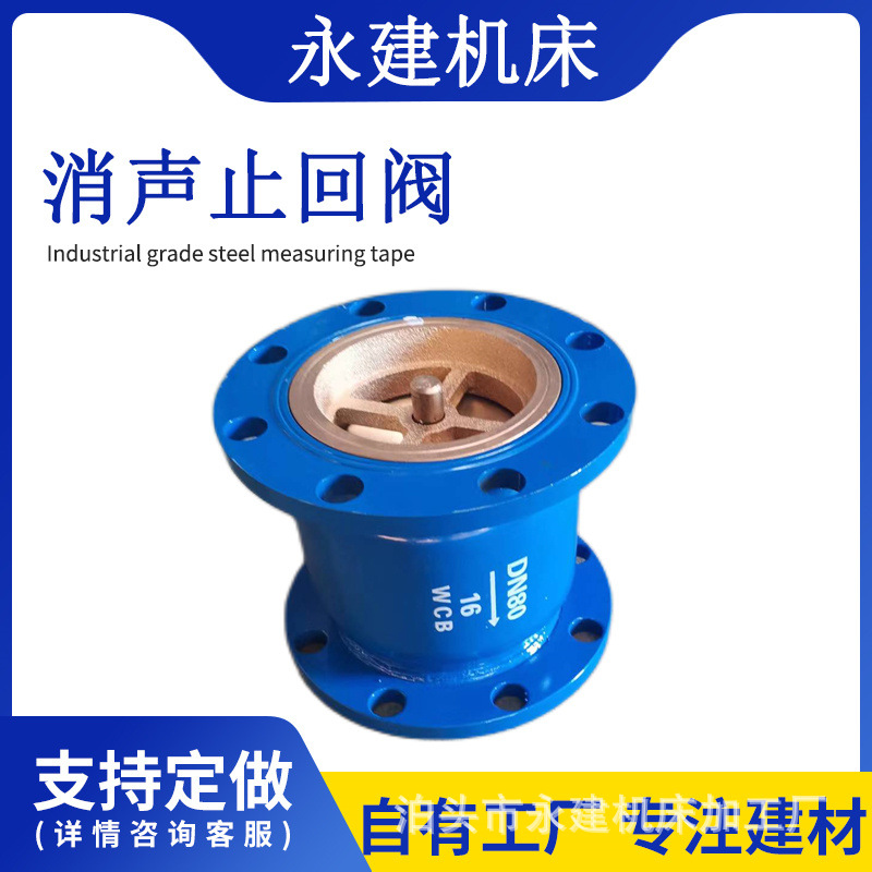 厂家供应法兰单向静音立式逆止阀消声止回阀钢体消音立卧式单向阀