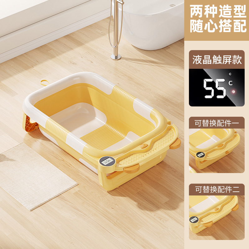Bañera plegable grande para bebés transfronteriza con sensor de temperatura para recién nacidos