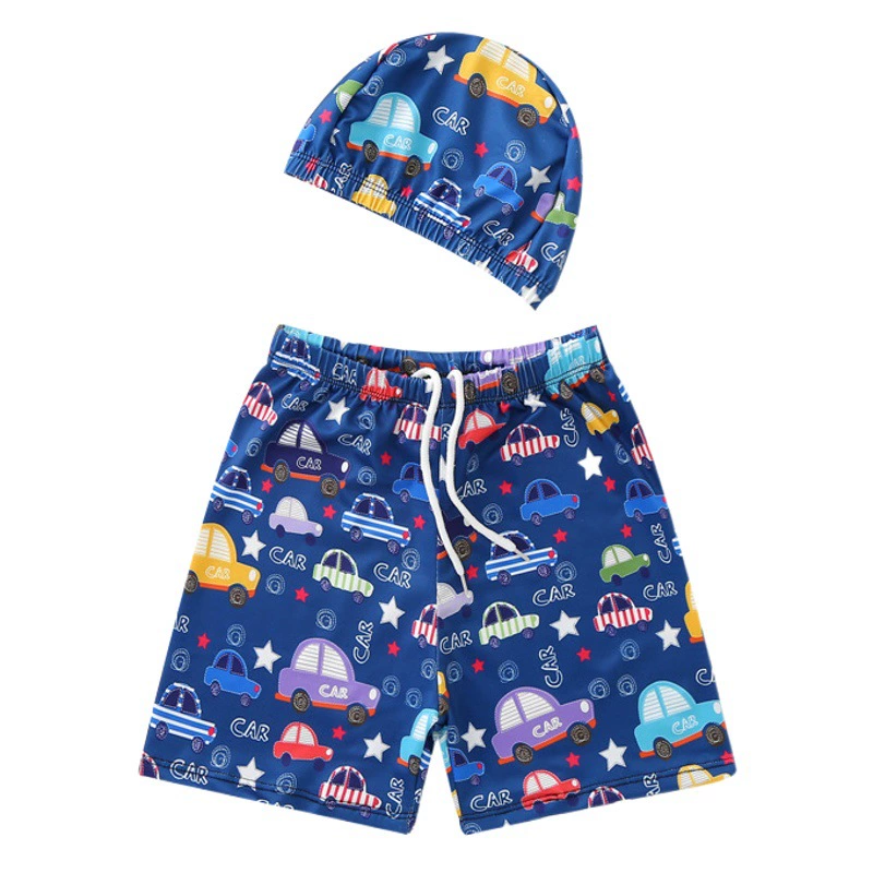 Детские плавки детские мультяшные пляжные брюки для мальчиков плоские брюки плавательная шляпа купальный костюм для мальчиков купальник трансграничная оптовая продажа