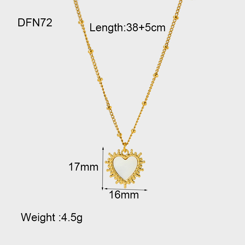 PVD Coated Gold Plating Process 18K Real Gold Plated Plating Material 304 Stainless Steel Simple Style Classic Style Irregular Plating Solid Color Pendant Necklace