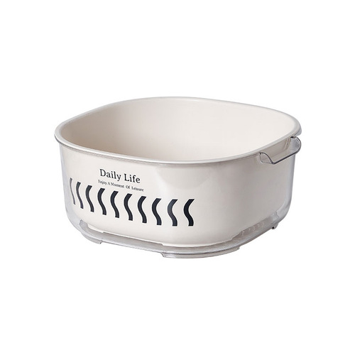 Double-layer vegetable sink drain basket kitchen household plastic fruit plate living room sink water filter vegetable basket wash vegetable basket