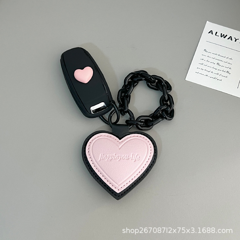 Suitable for Audi A4L Key Cover, A6L Car Key Case, Q5L Shell, A3L Holder, A5 Case, Q3 for Men, 2023 New Model, Q4 E-Tron Simple Design