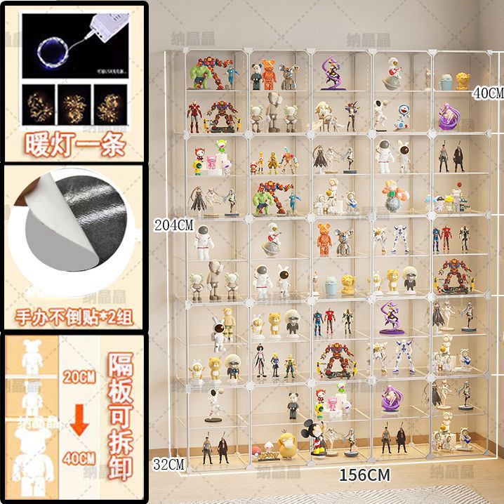 手作りディスプレイキャビネットレゴビルディングブロック透明収納ボックス家庭用模造アクリルおもちゃ防塵モデルディスプレイ棚|undefined