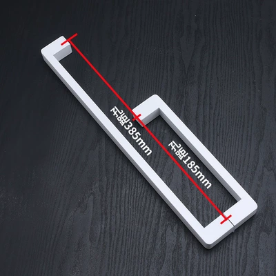 Portal Wrist, partition door, square handle, shower - l-shaped-hole-spacing-385185-one-set-pure-white-extra-thick-not-fake-high-quality-handle