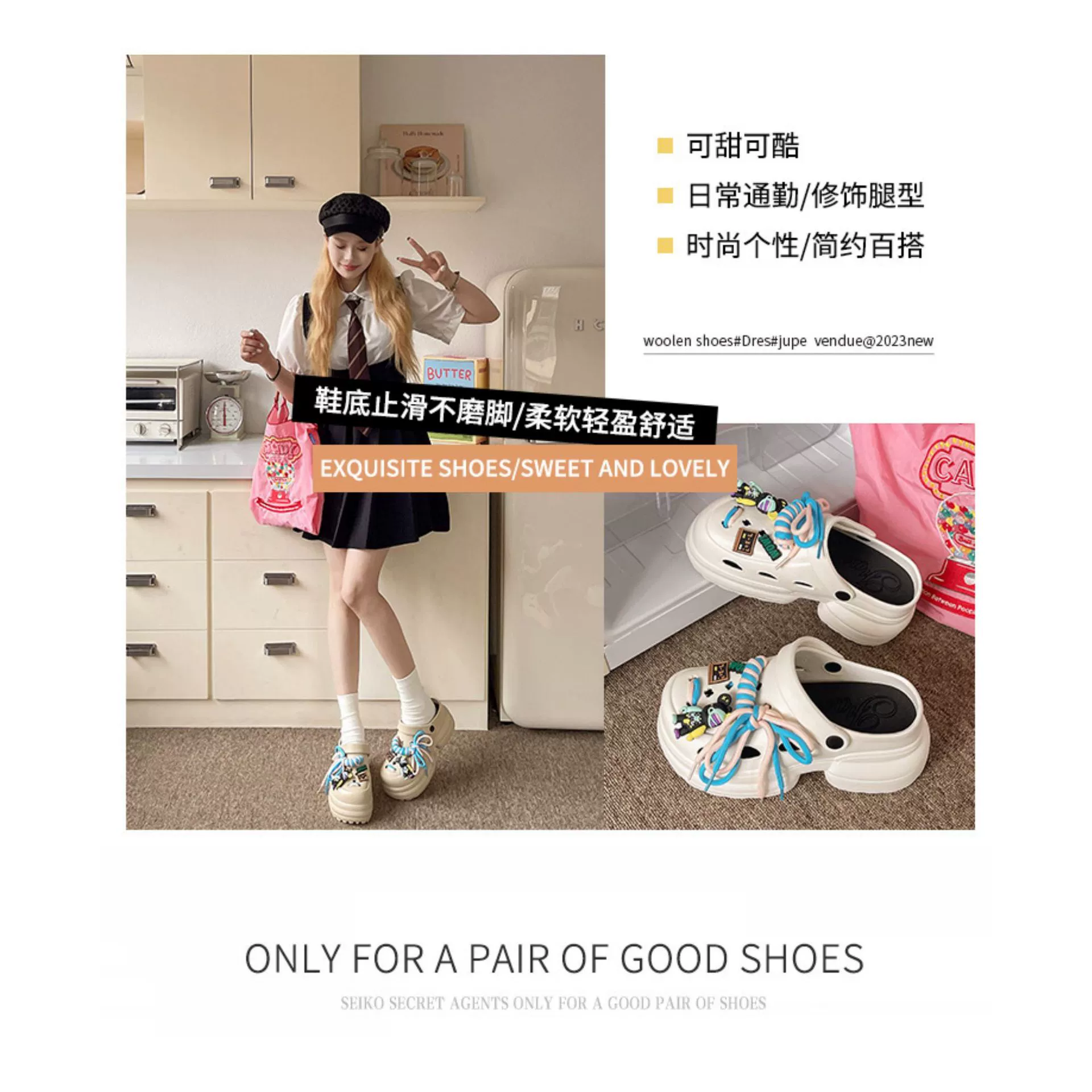 Женские летние босоножки Croc 2025 года, новая мода, на ремешках, с толстой подошвой, закрытый носок, с эффектом «поп»