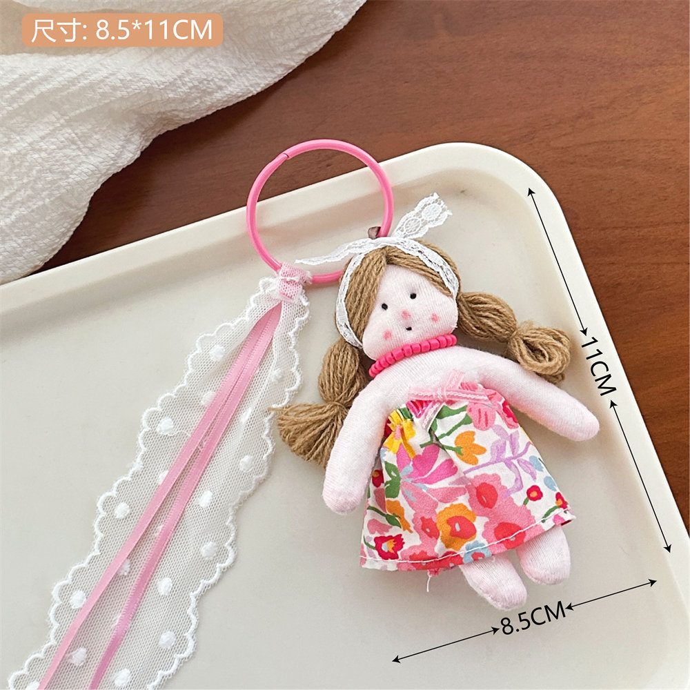 Nuevo piloto suéter oso muñeca colgante niña corazón llavero colgante decoración de coche muñeca pequeño regalo